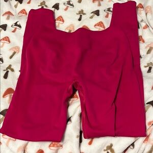 Alphalete Pink High-Waisted Leggings Stretchy Fit